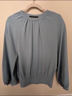 Aleeza Paris Women's Scoop Neck Sweater Women's XS Dusty Blue Sparkle 2